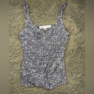 ~Navy Blue Sweatery Spaghetti Strap Tank